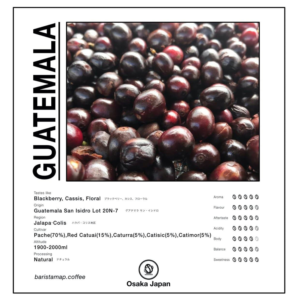 グアテマラのナチュラルを店頭で再販致します！